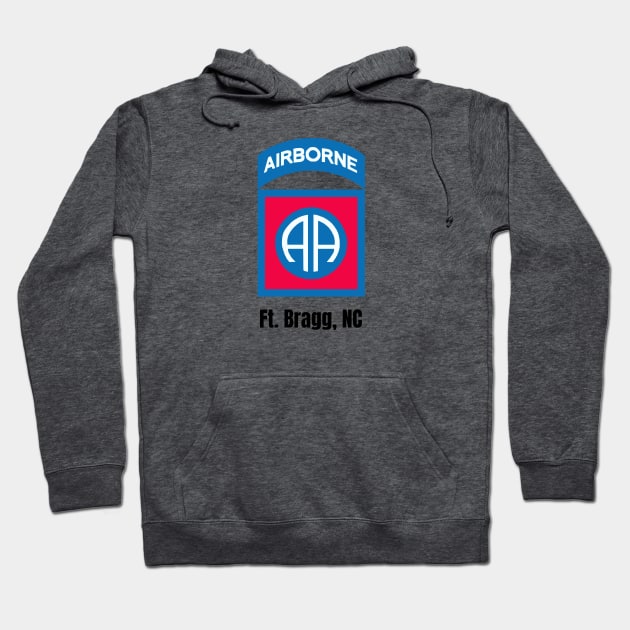 82nd Airborne Ft Bragg Hoodie by Trent Tides